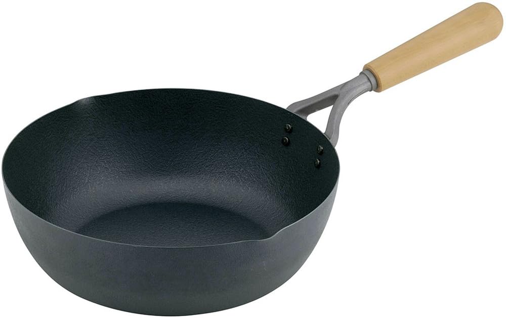 

Shimomura Kihan Fiber Embossed Iron Frying Knife 24cm 47023 чорний