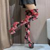 Sexy Flower Over the Knee Boots Female Platform Ultra 19cm High Heels Stripper Boots Women Nightclub Fetish Party Dance Shoes