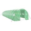 Vidaxl Greenhouse with Steel Frame, Green, 36 Sqm, 12X3X2 M