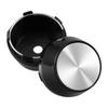 ACROPIX Wheel Rim Hub Center Caps 60mm 5 Clips with Silver Tone Stickers, Black, 4pcs