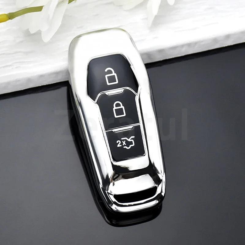 Fit For Ford Mondeo Mk2 Mk3 Mk4 Mk5 Mk6 Mk7 Ranger Fusion Kuga S-Max Tpu Auto Key Fob Cover Case Automotive Housing Remote Mount Auto Accessories