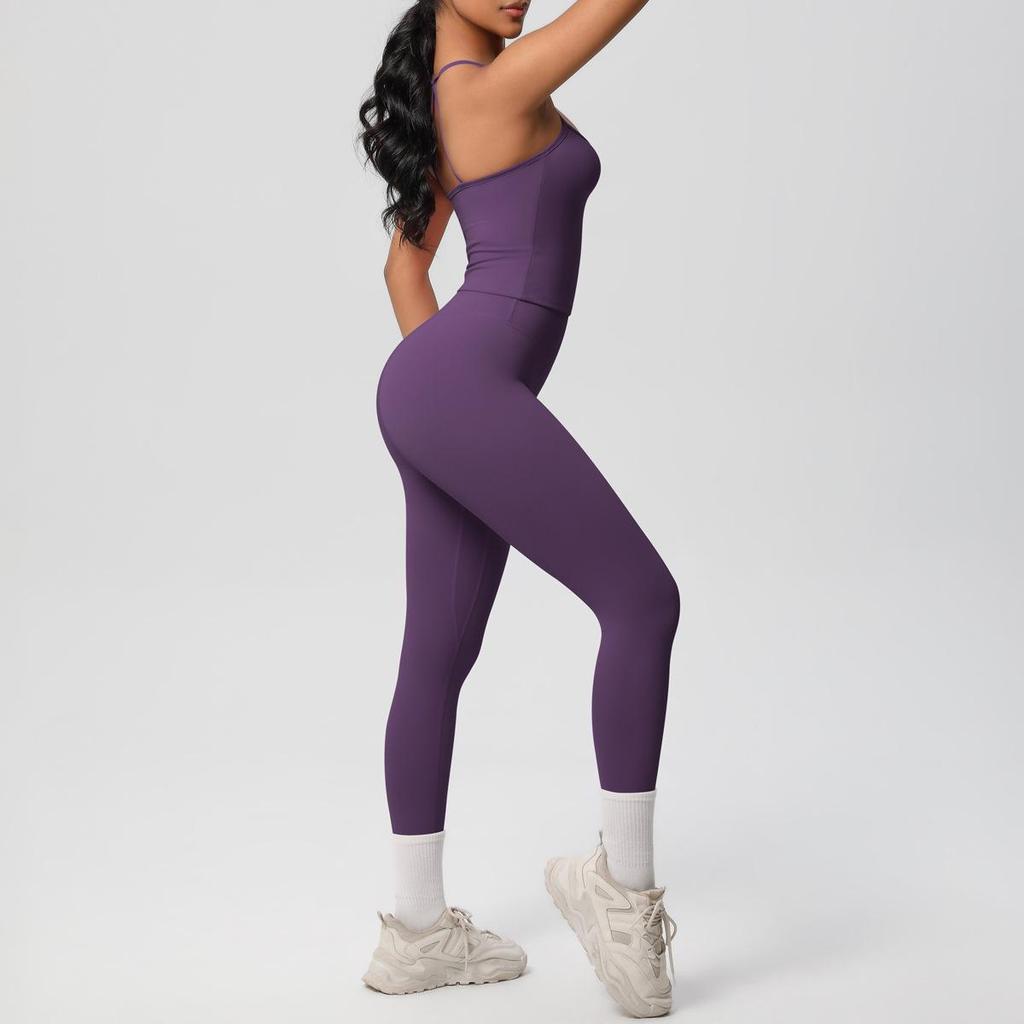 Seamless Nude Double-Sided Brushed Yoga & Running Set