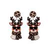 2D Flat Acrylic Christmas Earrings Snowman Ladies' Ear Jewelry Leopard Pendant Earrings  Party