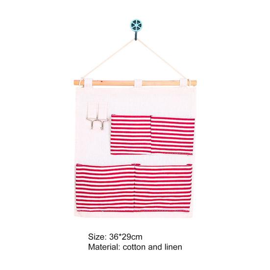5 Griglie Borsa Portaoggetti Appesa al Muro Resistente all'Usura Cotone Lino Salvaspazio Forte Caricamento Porta Telefono Borsa Portaoggetti per Casa