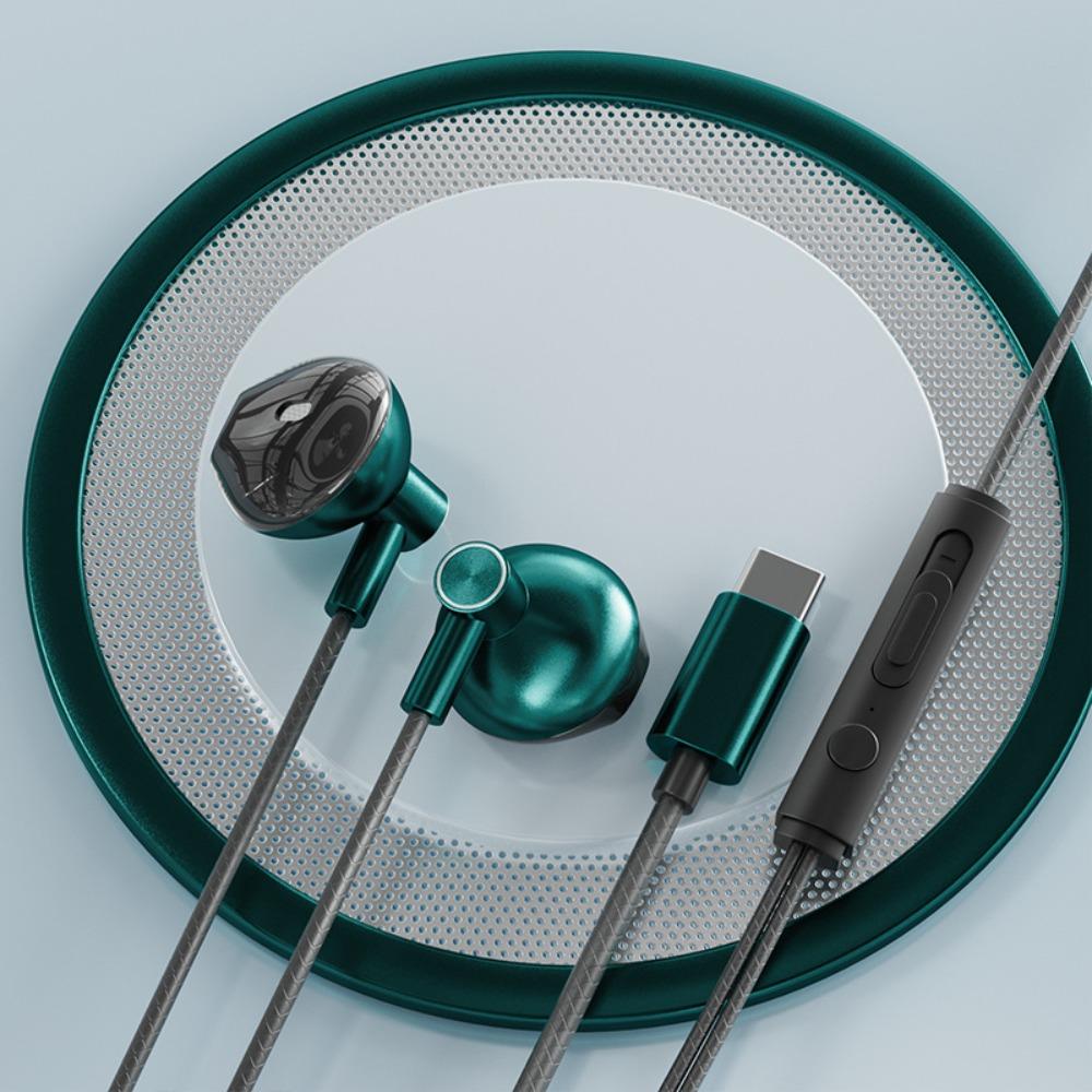With Mic Wired Earphone Type C Wired Headset Sport Earphones Gaming Earphone  Listen To Music