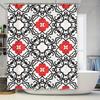 Elegant Floral Shower Curtain Rustic Boho Style With Peacock Design 3D Printed Waterproof Bath Mat Set For Bathroom Decoration