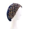 Elegant Glittery Chemo Cap Embroidery Beaded African Headwrap Muslim Inner Hijab Hat  For Women