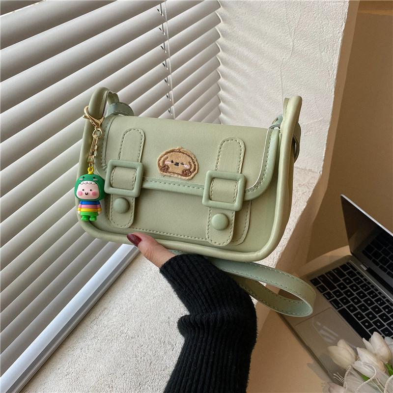 Shoulder small bag 2025 new solid color popular fashion casual simple small square bag