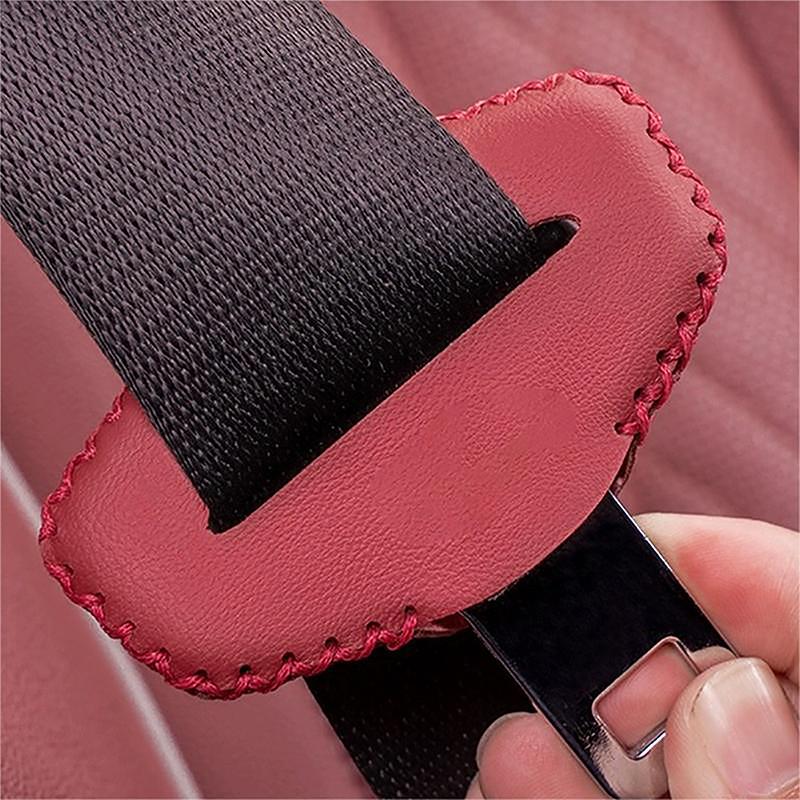 Universal Car Seat Belt Buckle Clip Cover Protector Leather Interior Button Case Anti-Scratch Cover Safety Belt Protective Cover