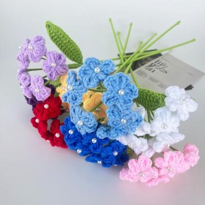 Un Bouquet de 6 Fleurs Bouquet Fait Main Tricoté à la Main Fleurs Artificielles Fleurs au Crochet Fête Mariage