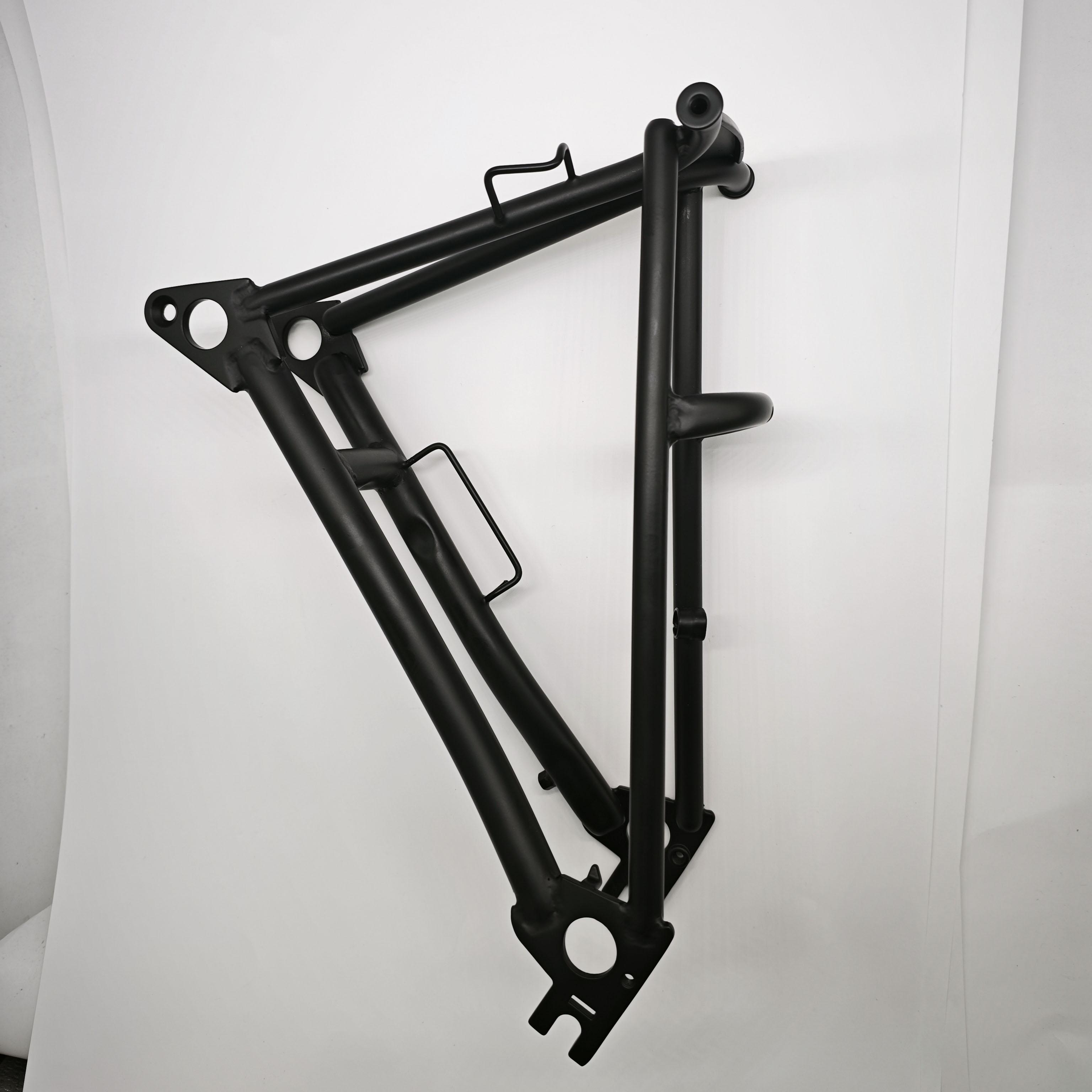 ACEOFFIX Black Rear Triangle for Brompton Folding Bike Frame Steel Rear Rack Bike Acessories Rear Fork Black matte