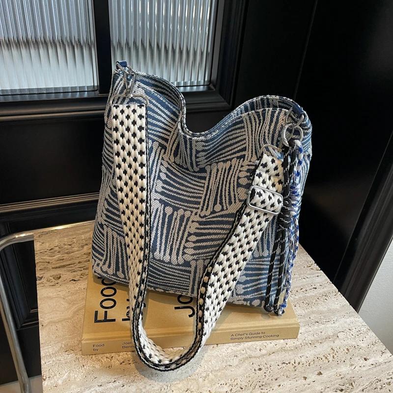 Women's Canvas Bag  Designer  Casual Bag  Shoulder Messenger Bag  Large Capacity  Cotton  Reusable Beach Bag