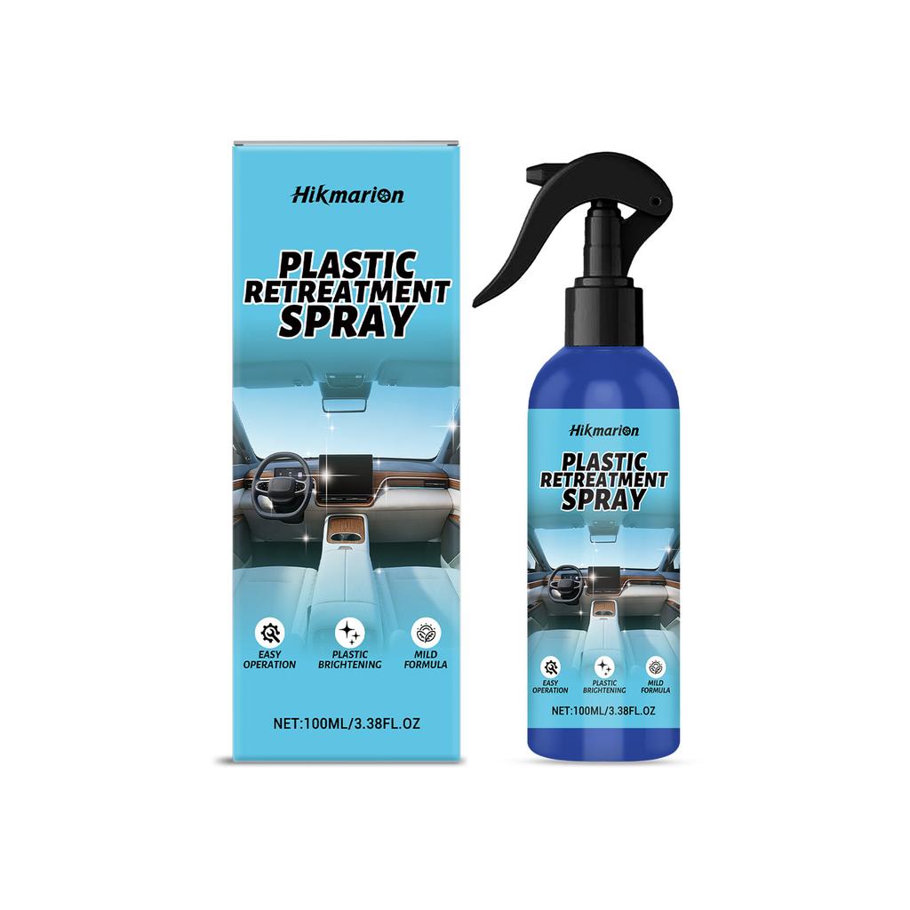 Car Interior Plastic Care Agent, Interior Cleaning and , Daily Wiping and Brightening Agent, 100ML