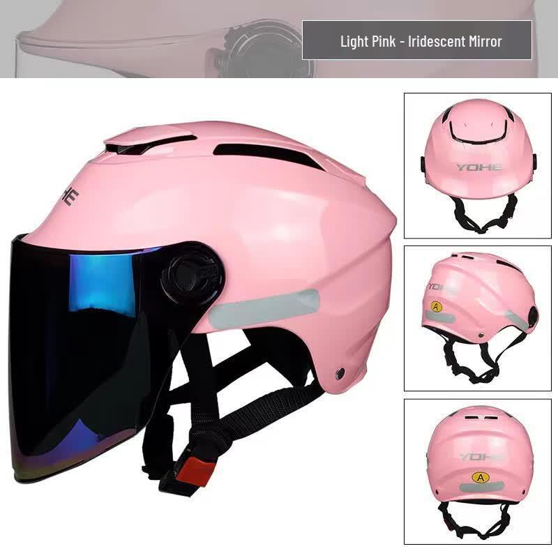 Muqingqing Unisex 3C Certified Summer Electric Bike & Motorcycle Helmet