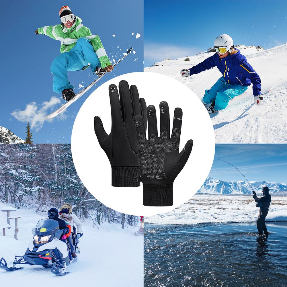 Motorcycle Bicycle Cycling Gloves Non-Slip Windproof Waterproof Heat Insulation Touch Screen Design Riding Gloves