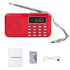 Y-896 Digital Radio Rechargeable Flashlight Function 3W Mini Portable FM Radio with TF Card Slot for the Aged