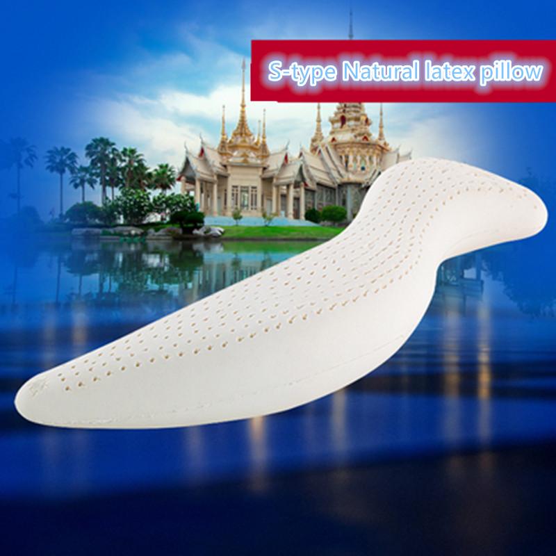 Boyfriend S-shaped Thailand Original Natural Latex Safety Pillow Memory Foam Pregnant Side Sleeping Leg Pillow Massage Pillows