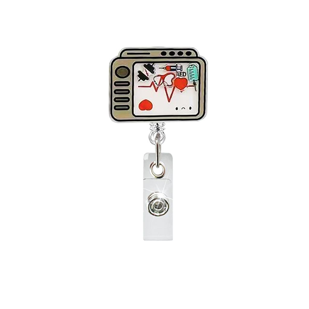 Id Card Holder Compact Nurse Badge Holder Acrylic Badge Holder Stylish Badge Clip For Hospital Office Workers Doctors