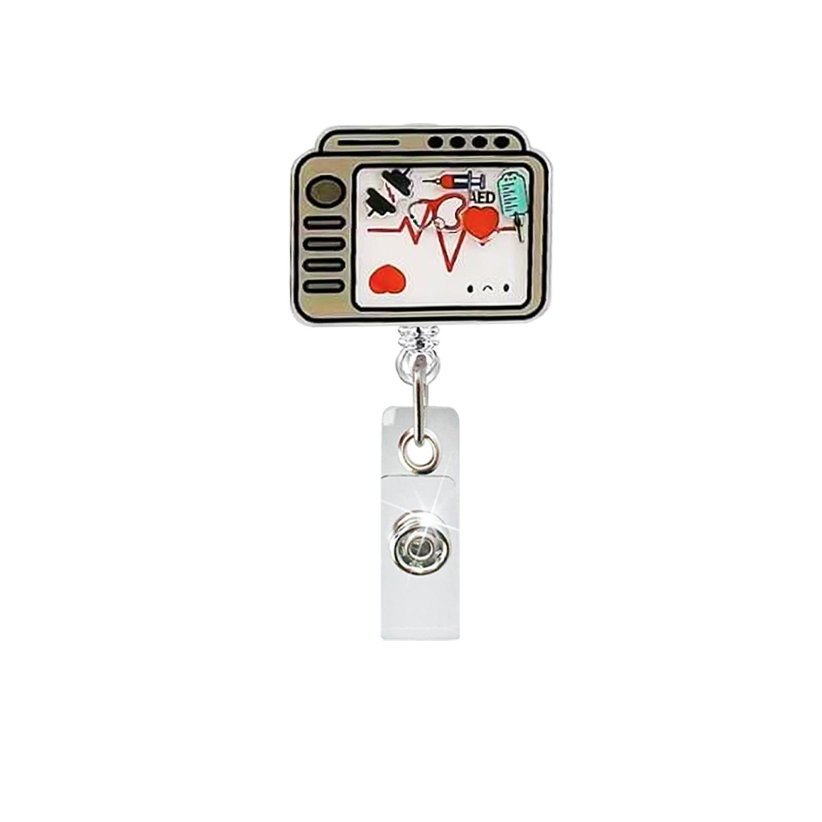 

Id Card Holder Compact Nurse Badge Holder Acrylic Badge Holder Stylish Badge Clip For Hospital Office Workers Doctors