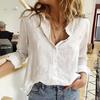 Solid Color Casual Loose Long-Sleeved Linen Shirt - 2022 Spring & Fall Collection
