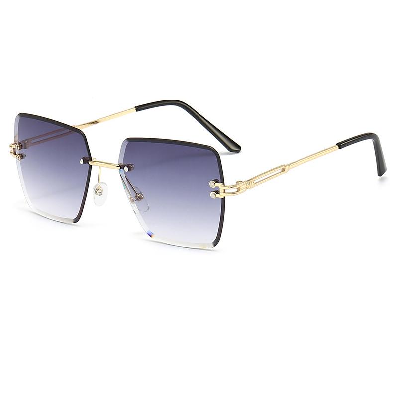 

Rimless Square Sunglasses for Men Women Fashion Stylish Casual Elegan Gradient Lenses Metal Summer Sun Glasses Unisex Eyewear No Box