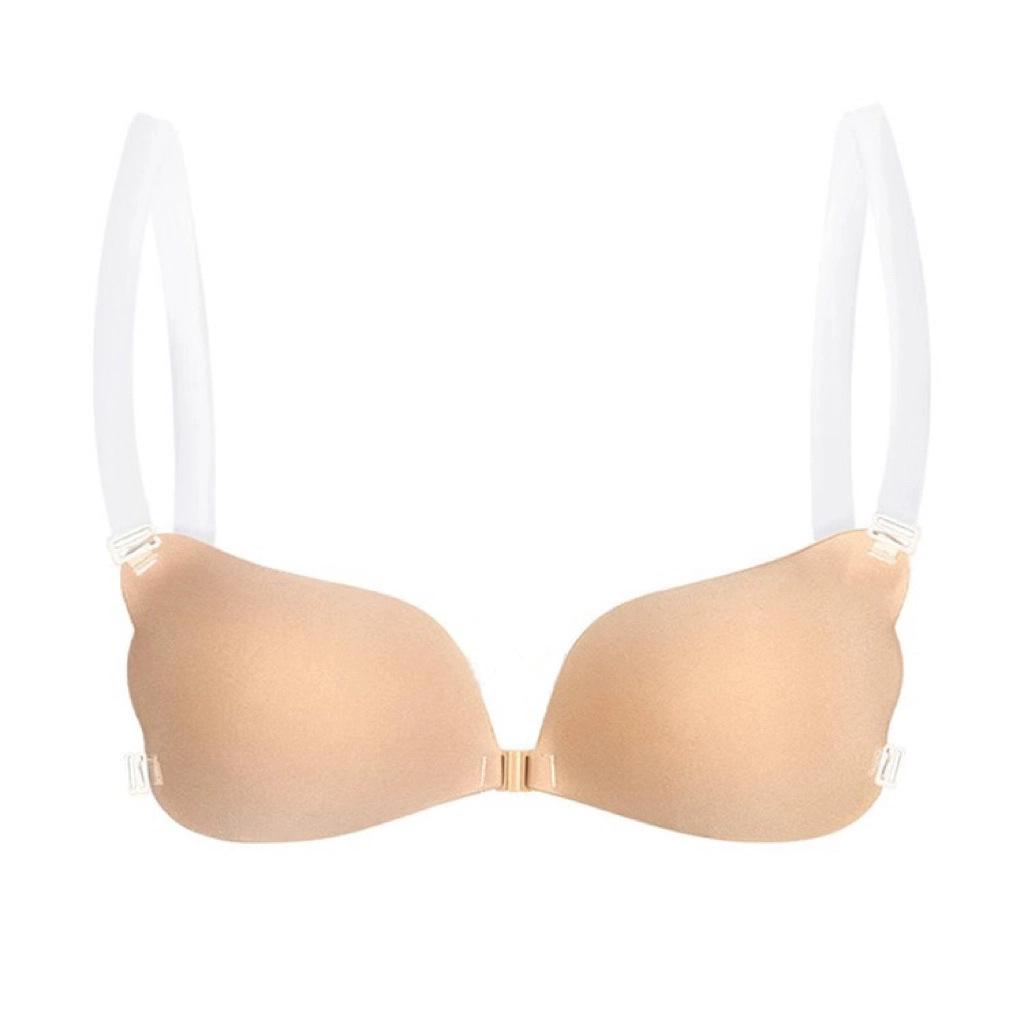 Invisible Angel Wing Silicone Bra with Front Buckle and Winged Back Strap
