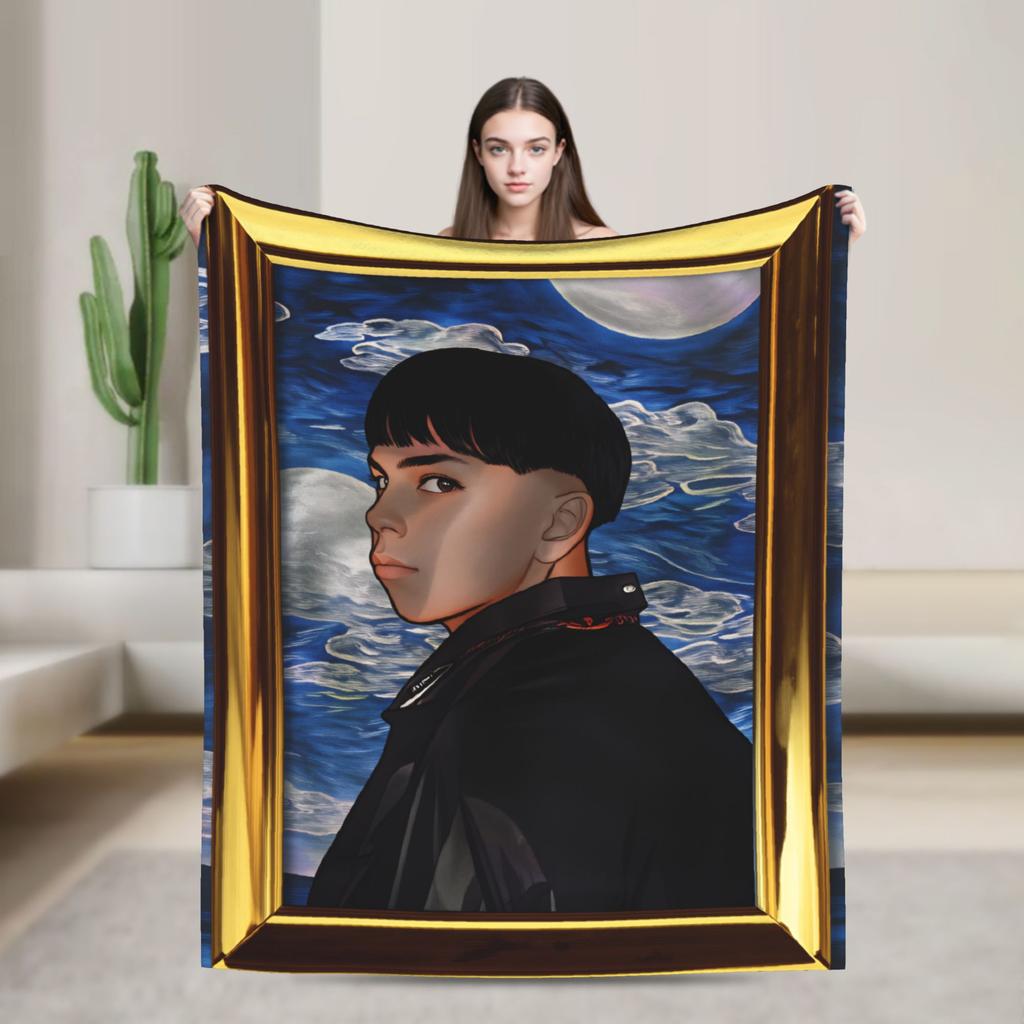 Milo J Argentinischer Rapper Warme Weiche Decke Flugzeugreise Plüsch Überwurf Lustiger Sofa Sessel Flanell Tagesdecke Schlafsofa Abdeckung