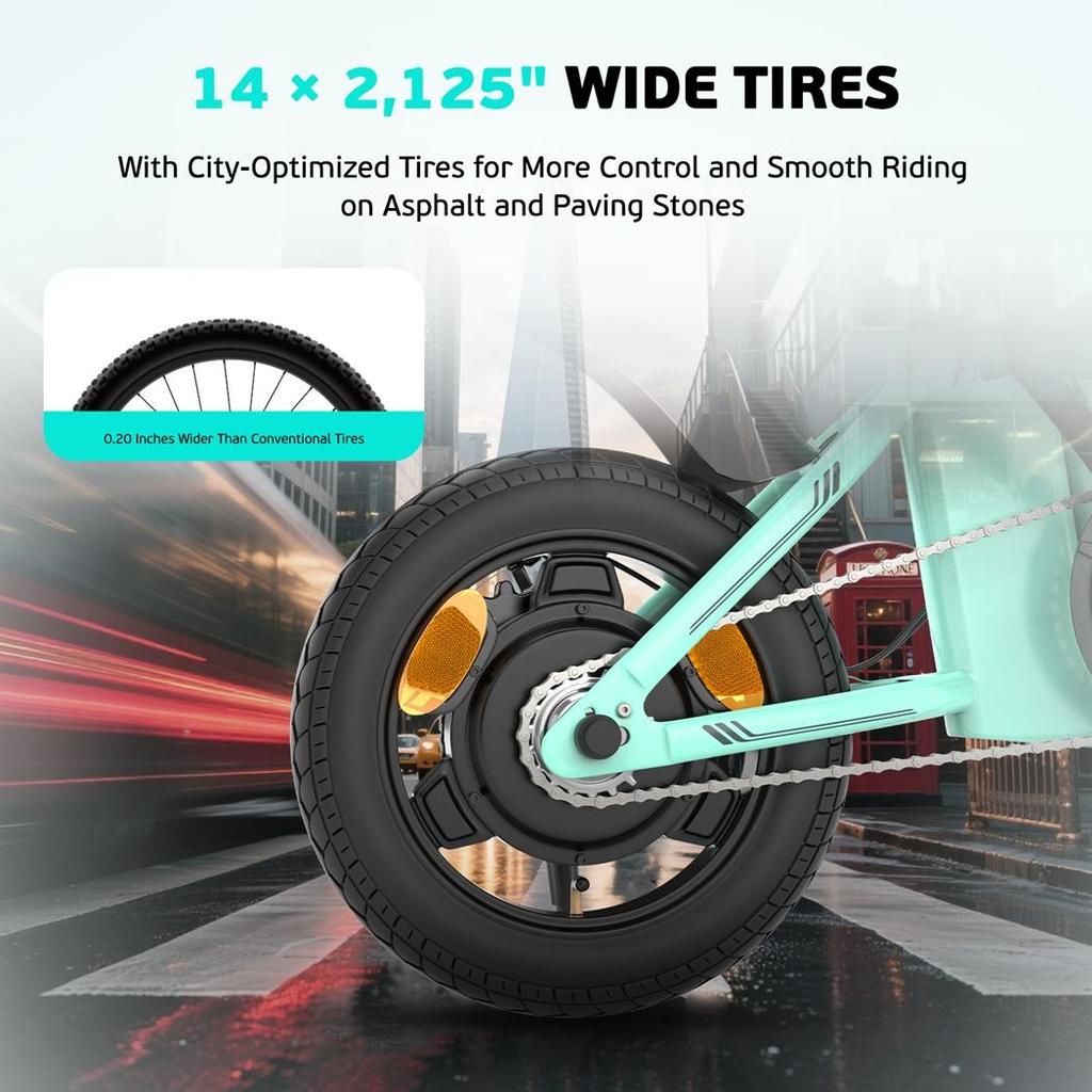 Electric Bicycle Foldable ESKUTE F100 250W Motor City Electric Bike Top Speed 25Km/h 36V 9AH Range 60Km Load 120Kg