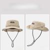 Japanese Retro Outdoor Drawstring Hiking Hat Men and Women Spring and Summer Sun Protection Sun Hat Casual Versatile Western Fisherman Hat