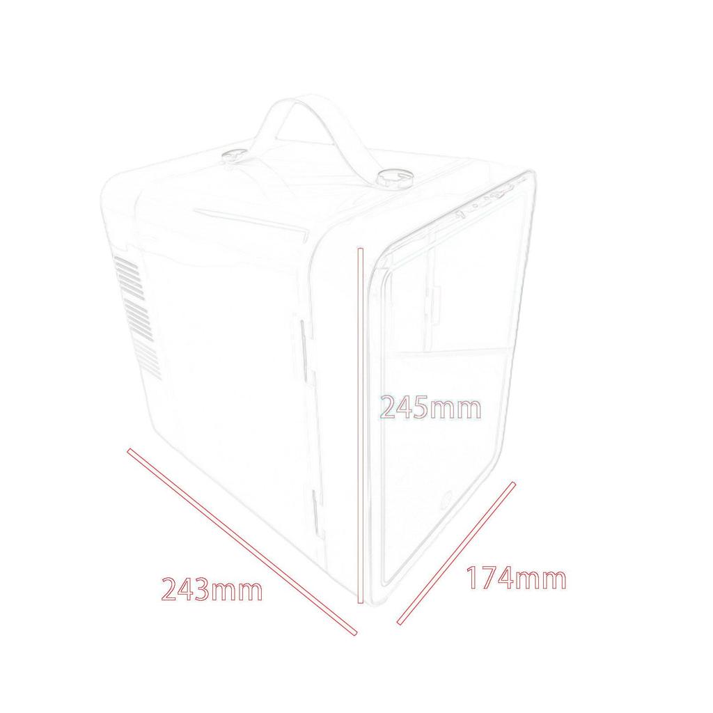 Mini Koelkast Koelen en Warmen Laag Geluidsniveau met LED Make-up Spiegel Mini Huidverzorgingskoelkast voor Cosmetica Beauty Make-up Reizen Slaapkamer