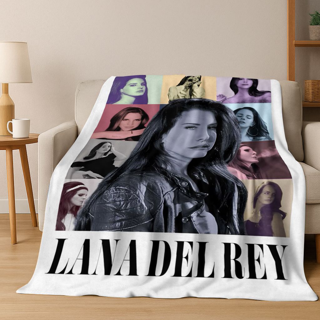2026 Lana Del Rey Lizzy Grant Cantante Arte Coperta di Flanella, Morbida e Accogliente Coperta da Divano per Casa Camera da Letto Letto Divano Picnic Ufficio Coperta