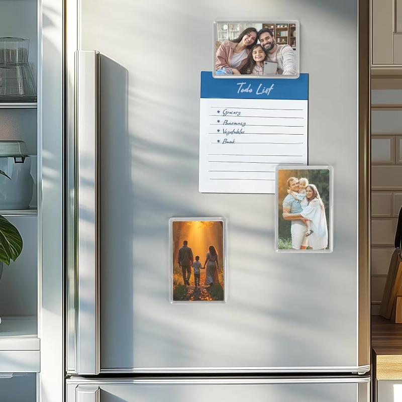 12/20/40Pcs Blank Photo Frame, Insert Fridge Magnets, Mini Magnetic Refrigerator Photo Picture Frames, 2x3.03 In