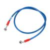 X AUTOHAUX Brake Hose Motorcycle Mesh Hose Clutch Hose Mesh Hose Blue 28° 110cm