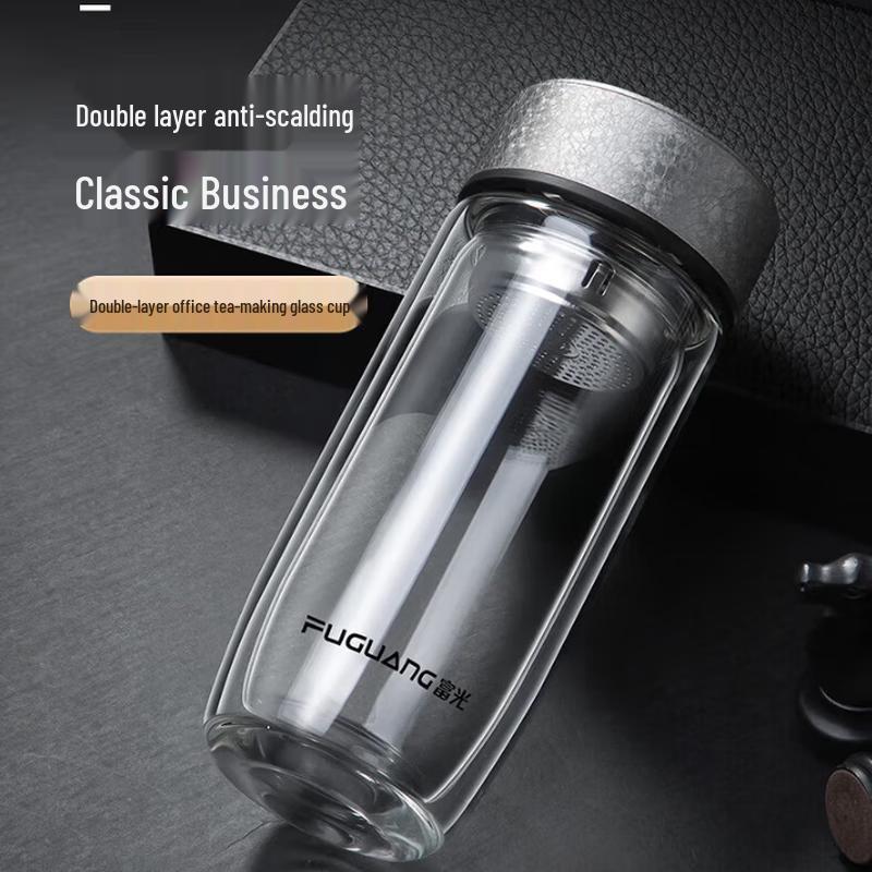 Fuguang Yiqing Double-Layer Borosilicate Glass Tea Cup