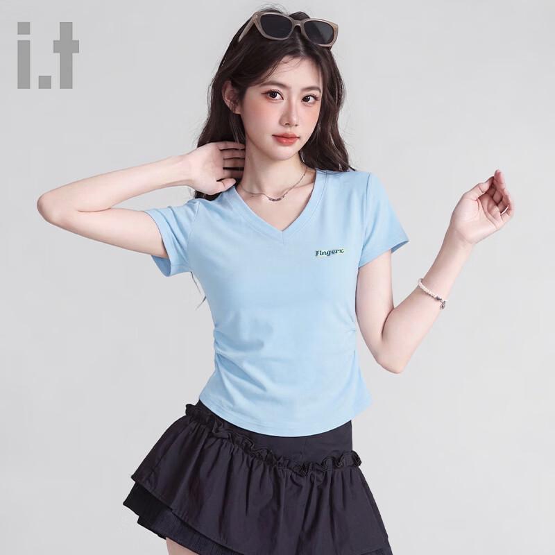 Fingercroxx Women s V-Neck Slim Fit T-Shirt S