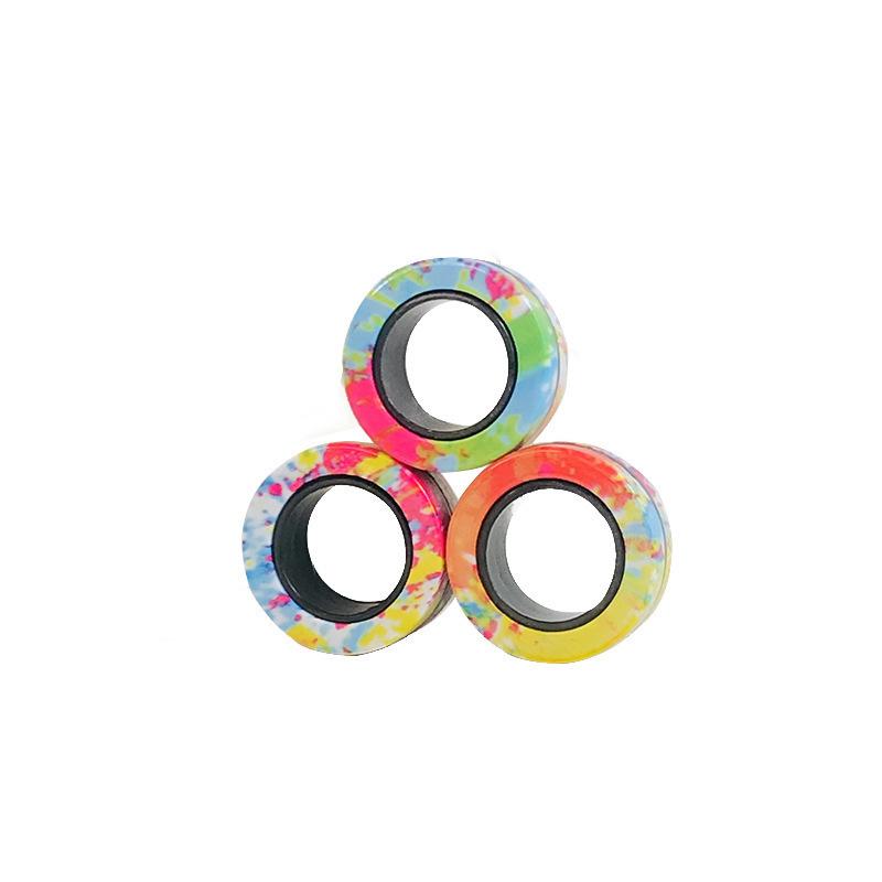 1set Magnetic Rings Fidget Toy Set Adult Fidget Magnets Spinner Rings Fidget Pack Great Gift for Adults Teens Kids ,Finger Ring