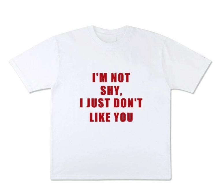 Letter Short-Sleeved T-Shirt Men's Women's Short-Sleeved Cotton Men's Women's Clothing Shirt