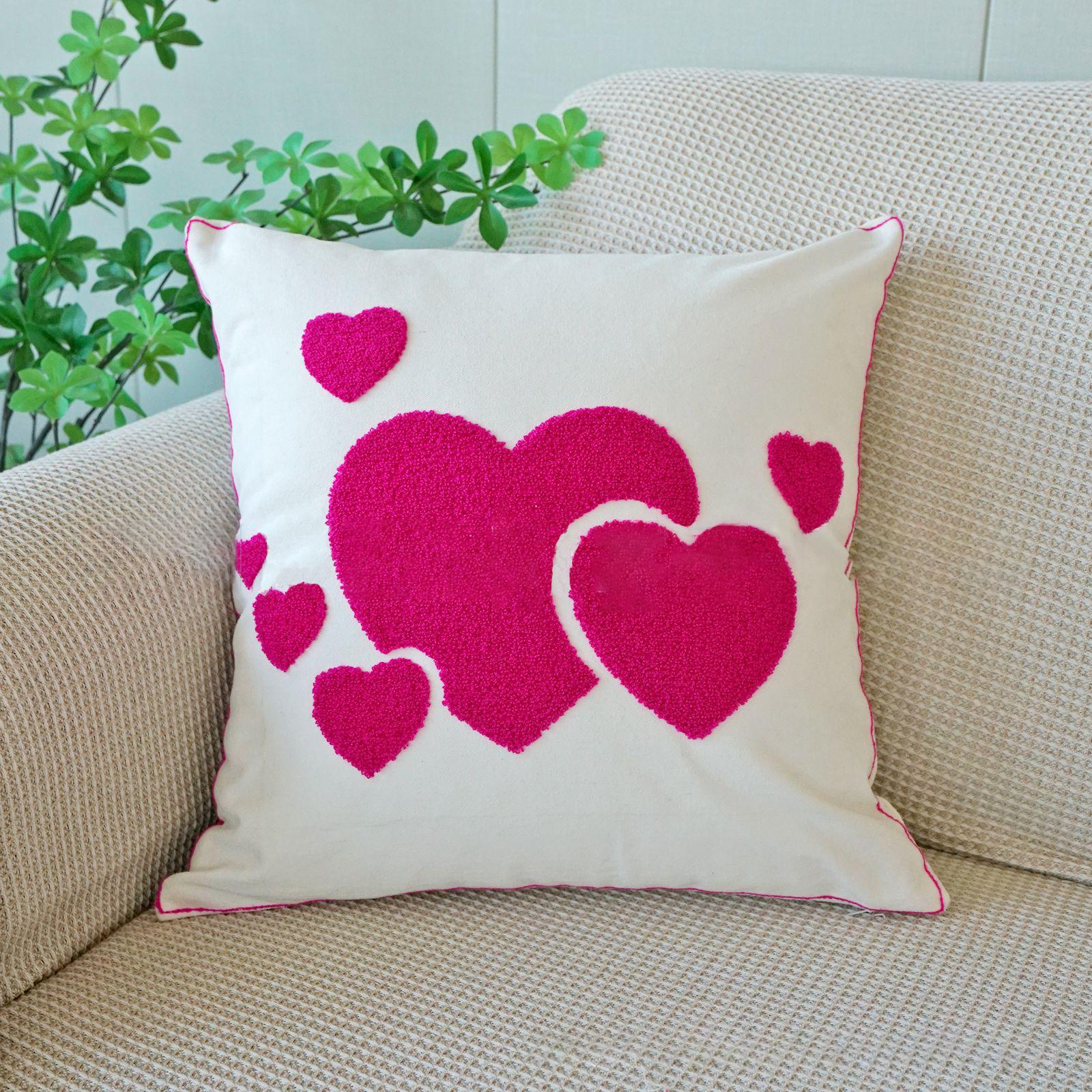

Love Embroidered Square Throw Pillowcase Valentine s Day Home Decoration Backrest Cushion Cover Bedside Pillow Covers 45x45cm 45x45cm