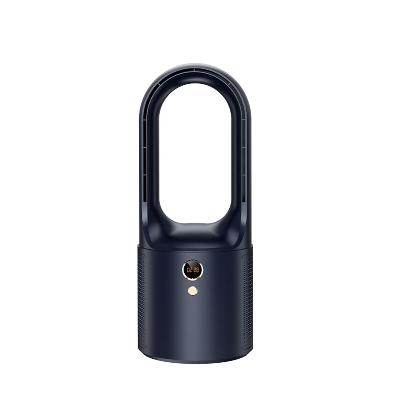 

Портативный безлопастной вентилятор, 6 скоростей, холодный перезаряжаемый, тихий, постоянный вентилятор, управление одной кнопкой, 13-дюймовый персональный вентилятор One Size синий