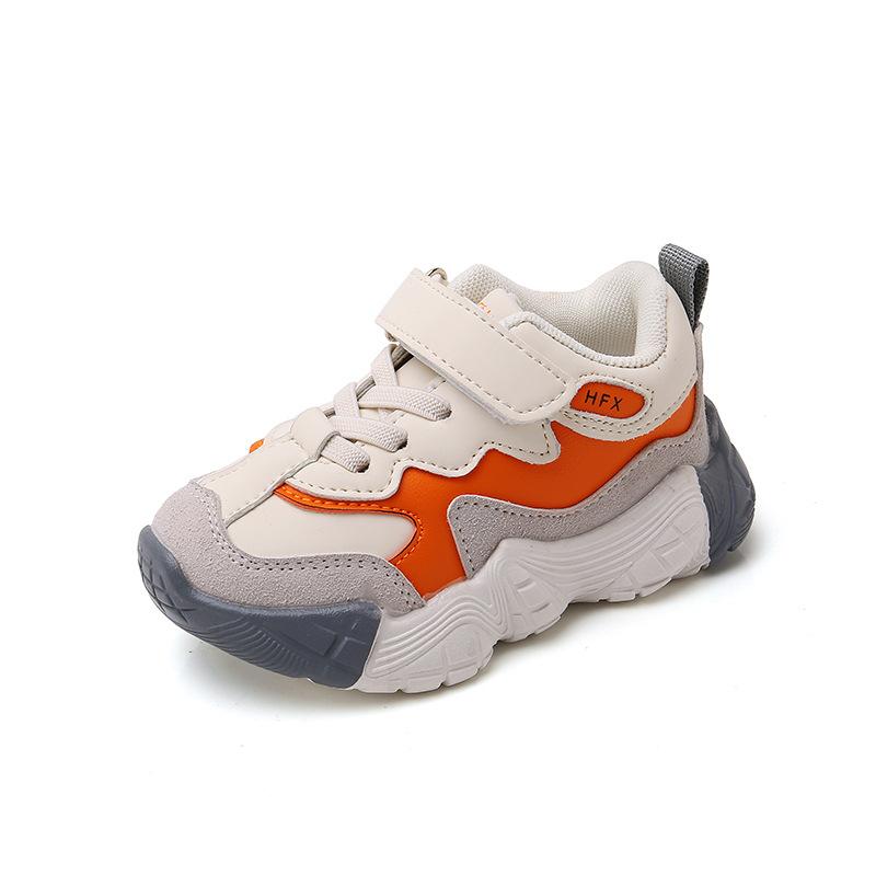 Boys  shoes sneakers spring and autumn girls  dad shoes children s leather shoes baby autumn board shoes breathable 24 оранжевый