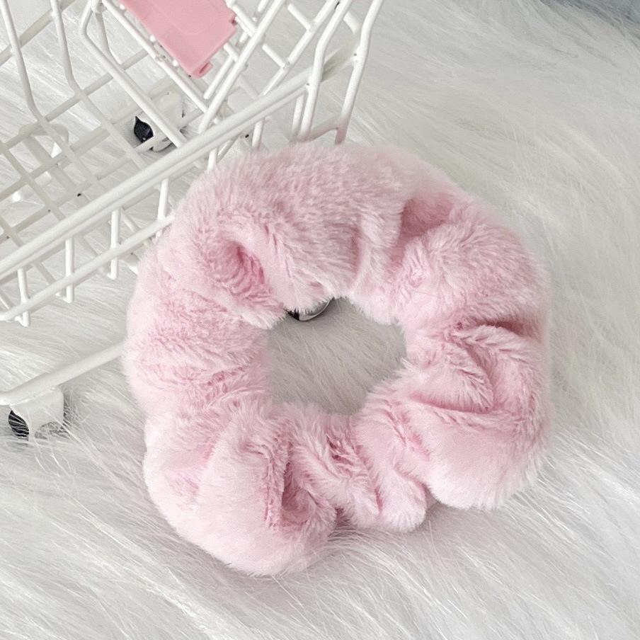 

Милая розовая пушистая резинка для волос - Эластичная резинка для волос для студентов, Осенне-зимний аксессуар для хвостика