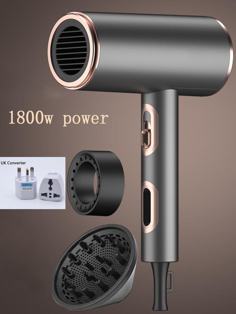 Portable Hair Dryers Negative Ion 1800W 2200W Three-gear Heating and Cooling Adjustment High Power Blue Light Anti-static Blow Dryer Home Appliance
