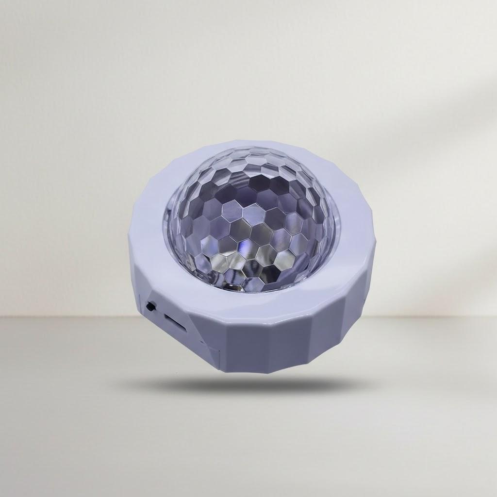 

Car LED Ambient Light USB Seven Color Sound Controlled Car Decoration Light DJ Music Rhythm Atmosphere Magic Ball Light білий
