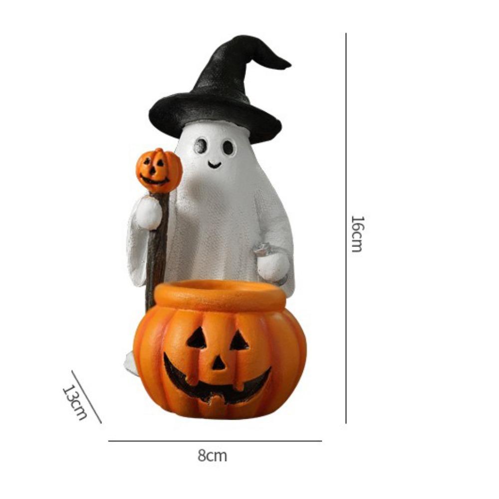 Biting Skull Halloween Resin Decoration Pumpkin Ghost Halloween Model  Indoor Dining