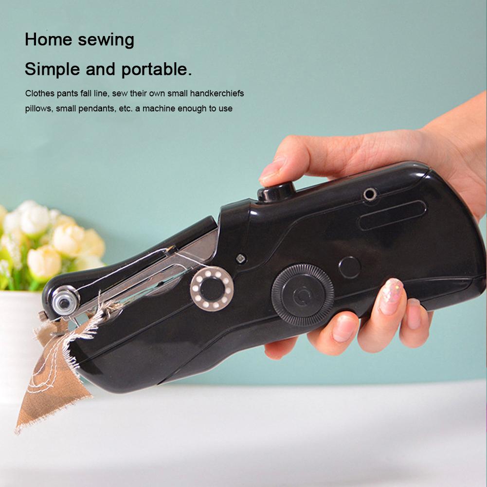 Handheld Sewing Machine Portable Mini Electric Sewing Machine Quick Hand Home Sewing Tool DIY Apparel Supplies Arts Crafts