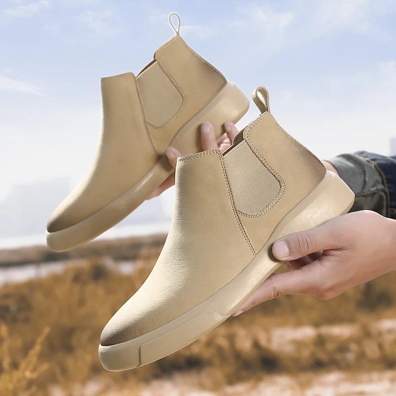 Free Delivery Shoes Men Tactical Boots Men's Safety Shoes Taco Ankle Boots Casual Sneakers Mens Shoe Booties Man Brown Boot High