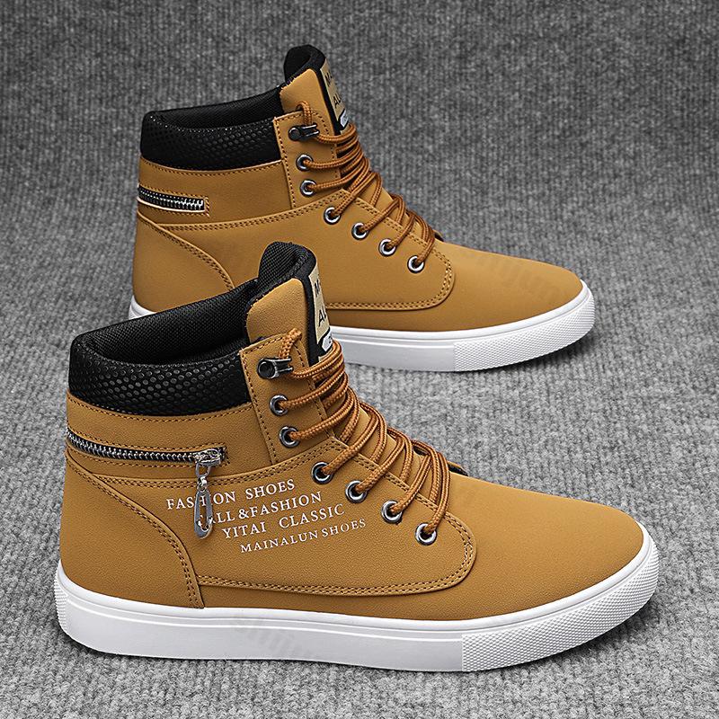 2026 Autumn Men Outdoor Ankle Boots Comfortable Non Slip Casual Shoes Short Boots Fashion High Top Sports Shoes Botas Hombre