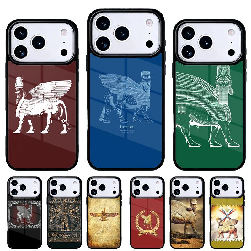 Lamassu Assyrian Winged Lion Phone Case for iPhone 17 16 15 14 13 Pro Max Back Cover for 12 11 Pro Coque
