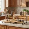 Detachable Expandable Step Storage Rack Bamboo Spice Condiment Shelf  Bathroom