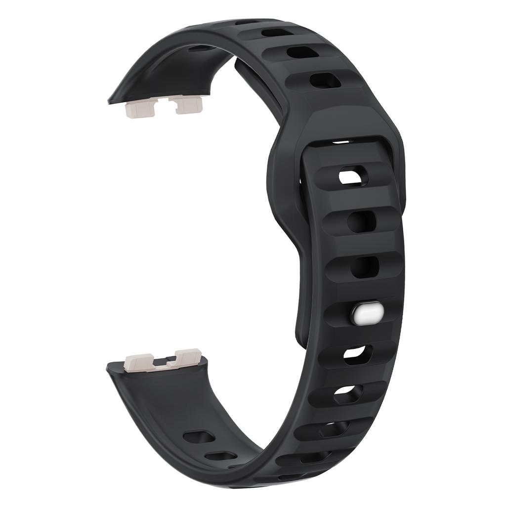 Silikonarmband für Huawei Band 10 NFC/10/9 NFC/9/8 NFC/8 Smart Armband Design mit umgekehrter Schnalle und Rillendesign
